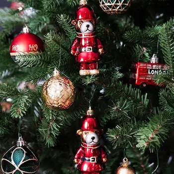 1 комплект Рождественских шаров С декоративным блестящим рисунком, Рождественских подвесных шаров, блестящего фестивального реквизита, Подвесных цветных шаров для Вечеринки на Рождество