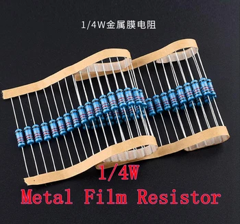 (100шт) 3,9 к Ом 1/4 Вт 3,9 к Металлический пленочный резистор 3,9 ком 0,25 Вт 1% ROHS