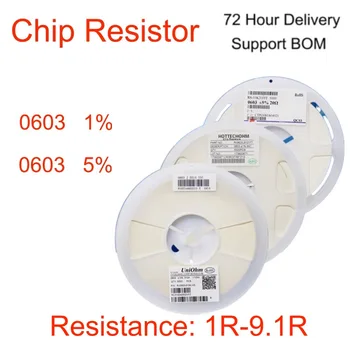 150ШТ-Тонкопленочный Резистор 0603 SMD Точность 1% 1 Ом ~ 9,1 Ом Чип-резистор 1R 3R 3,9R 5.1R 5.6R 6.8R 7.5R 8.2R 9.1R 100% Новый