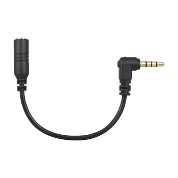3,5 мм 3-полюсный разъем TRRS для 4-полюсных разъемов Прямоугольный кабель-адаптер для микрофона Аудио-стереомикрофон Конвертер