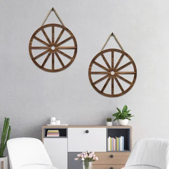 3 предмета домашнего декора в стиле ретро, настенное деревянное колесо, деревянные колеса для домашнего фургона, Украшение для улицы, винтажная тележка