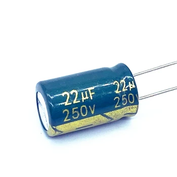 6 шт./лот Высокочастотный низкоомный алюминиевый электролитический конденсатор 250 В 22 мкФ размер 10 * 17 22 мкФ 20%