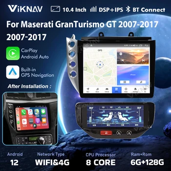 Android 12-128 ГБ Автомобильный Радиоприемник Для Maserati Grantismo GT 2007-2017 Стерео Замена GPS Мультимедийный Плеер AC Панель Сенсорный Экран