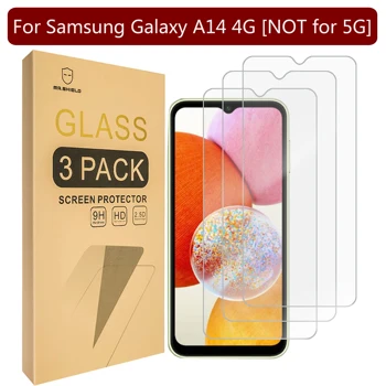 Mr.Shield [3 упаковки] Защитная пленка для Samsung Galaxy A14 4G [НЕ для 5G] [Закаленное стекло] [Японское стекло твердостью 9H]