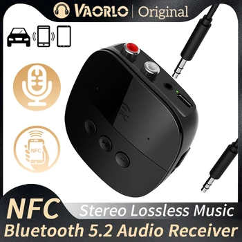 NFC Bluetooth 5.2 Аудиоприемник 3,5 мм AUX RCA USB U-Диск/TF Карта Воспроизведения Стерео Беспроводной Адаптер С Микрофоном Для Автомобильного Комплекта Динамик Усилитель