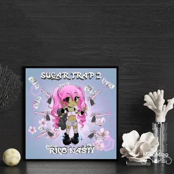 Rico Nasty Sugar Trap 2 Обложка музыкального альбома плакат Печать на холсте Домашний декор Настенная живопись (без рамки)