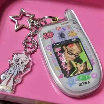 Аксессуары Y2k Мини-брелок для фоторамки для мобильного телефона Kawaii Sweet Creative Harajuku Keychain Девчачий Уникальный подарок для друзей