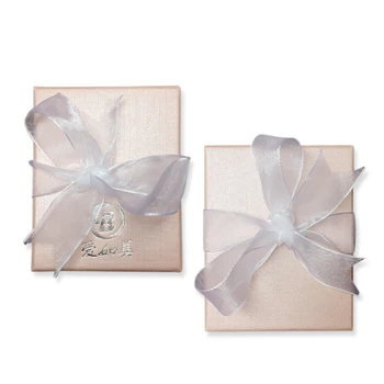 Бархатный мешочек с бантиком бумажная шкатулка для ювелирных изделий подарочные коробки для свадебных украшений футляры для хранения