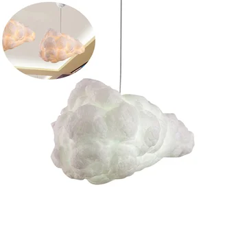 Белые подвесные светильники, креативный светодиодный подвесной светильник в форме облака, модный тканевый декоративный потолочный светильник для дома, ресторана, бара, кафе