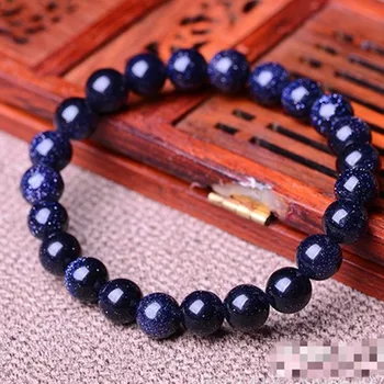 Браслет из натуральных синих бусин для мужчин и женщин, сапфировые браслеты, четки, жадеитовые нефритовые браслеты
