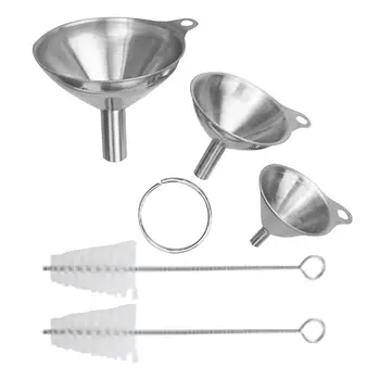 Воронки для кухонного использования Стальные с широким горлышком для перекачки жидкости Многофункциональная Штабелируемая Маленькая воронка Простые в очистке Инструменты и аксессуары