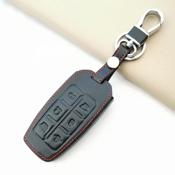 Горячая Распродажа 100% Кожаный Чехол Для Ключей Автомобиля Auto Key Fob Cover Bag Shell для Hyundai Genesis G70 G80 G90 EQ900 GV80 GV70 GV60 6 Кнопок