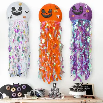 Декор для тематической вечеринки в виде медузы на Хэллоуин, бумажные фонарики, сделай сам, украшение для вечеринки под водой, подарок для детей на Хэллоуин