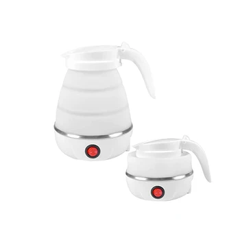 Дорожный складной чайник Силиконовый чайник Портативный термоусадочный чайник EU Plug AC 220V
