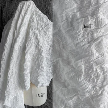 Жаккардовая Текстурная Ткань Плиссированная сумка Дизайнер одежды Оптом Ткань для пошива одежды своими руками Ткань из полиэстера