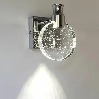 Золотой / Серебряный хрустальный настенный светильник, светодиодные бра, светильники для спальни, ванной комнаты, США