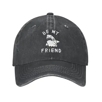 Изготовленная на заказ хлопковая бейсболка Shark Seaside Be My Friend, спортивная Мужская Женская Регулируемая шляпа для папы, летняя