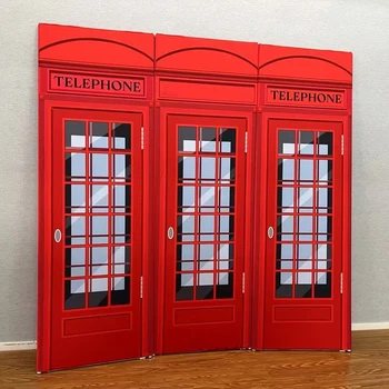 Комплект полузащиты для отзыва старинной телефонной будки (3-панельные магнитные рамки) Лондонская телефонная будка