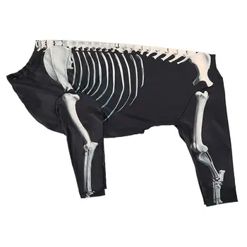 Костюм для косплея скелета питомца, свитер для косплея, Одежда для скелета на Хэллоуин, Комбинезон для домашних животных, костюм для Хэллоуина