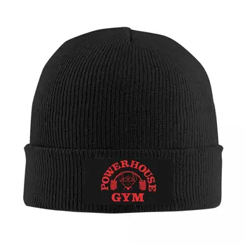 Красные спортивные шляпы Powerhouse, уличная вязаная шапка для мужчин и женщин, зимние теплые шапочки для наращивания мышечной массы, шапочки для фитнеса