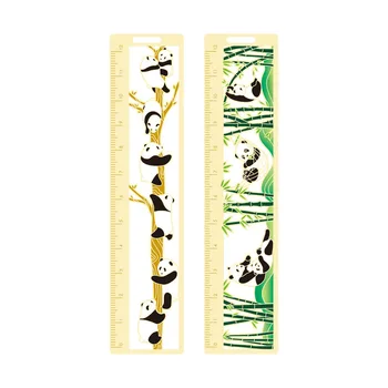 Металлическая линейка Panda Металлическая Линейка-закладка Латунь Студенческая Закладка в античном стиле Милые Канцелярские Школьные принадлежности