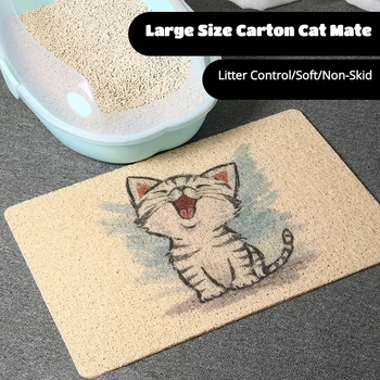 Милый коврик для кошачьего туалета, прекрасный дизайн, коврик для сбора мусора, мягкий на кошачьих лапках, регулятор для кошачьего туалета, прочный ковер
