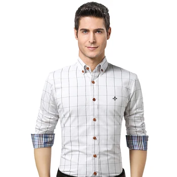 Мужская рубашка Брендовая Одежда Мужская Рубашка с длинным рукавом 2024 Летняя Клетчатая Приталенная рубашка плюс Размер Повседневная рубашка Мужская одежда
