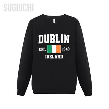 Мужские и женские толстовки Ирландия, 1949 Дублин Столица, пуловер с капюшоном, толстовки с круглым вырезом, хлопок в стиле хип-хоп, унисекс