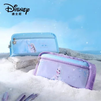 Мультяшный детский пенал Disney Frozen, пенал для девочек Большой емкости, Креативный Простой водонепроницаемый пенал в подарок