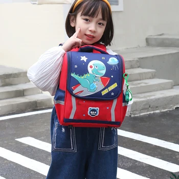 Мультяшный ортопедический водонепроницаемый рюкзак 1-3 класса, милые рюкзаки для девочек с единорогом для мальчиков, школьная сумка для детского сада, школьный рюкзак