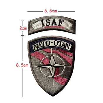 Нарукавная повязка Альянса НАТО ISAF, нашивка с вышивкой, наклейки с крючками и петлями, Армейский веер, значки из военной ткани, аксессуары для уличных сумок, сделай САМ