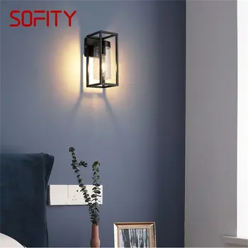 Настенный светильник TYLA в американском стиле, промышленный ретро-дизайн, светодиодная лампа для спальни в стиле лофт для помещений
