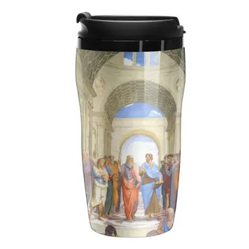 Новая Афинская школа с изображением Платона и Аристотеля Рафаэля, Итальянская фреска, Кофейная кружка для путешествий, Термос, Кофейные стаканы