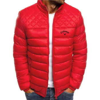 Новая высококачественная пуховая куртка с вышивкой Callaway на зиму 2023 года, теплая и легкая, уличного качества, унисекс
