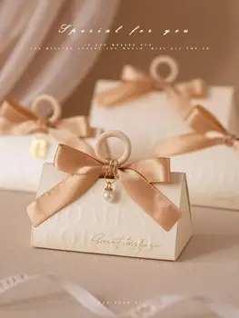 Новая свадебная коробка конфет премиум-класса, сувениры для вечеринок, подарочная коробка для подружек невесты, Бумажные пакеты, принадлежности для детского душа Оптом