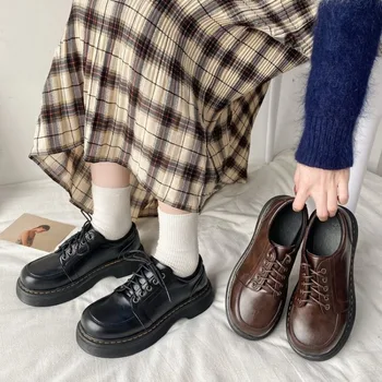 Обувь для Японской школьной формы Jk Студенческая Обувь Для девочек, Женская Обувь Kawaii Lolita, Мягкая Обувь Для девочек С Круглым носком, Обувь Мэри Джейн на платформе в стиле Лолиты