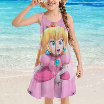 Платье принцессы персикового цвета для косплея, костюм для ролевых игр в кино для девочек, наряды для выступлений на день рождения, наряды для выступлений на сцене, детская карнавальная маскарадная одежда