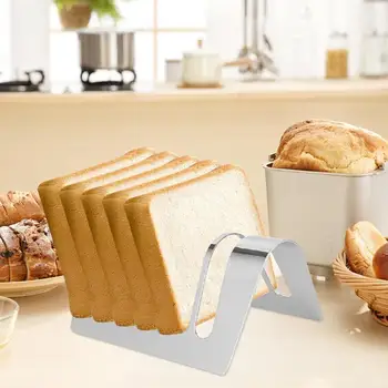 Подставка для ломтиков хлеба, 4 или 6 слотов, подставка для тостов из нержавеющей стали, Подставки для охлаждения продуктов, Прямоугольная антипригарная подставка для хлеба, Органайзер для инструментов