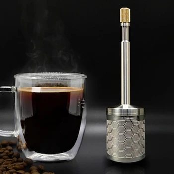 Портативная кофеварка для приготовления французского кофе и чая, фильтр для кофе, многоразовая полнотелая кофеварка для походов, кемпинга