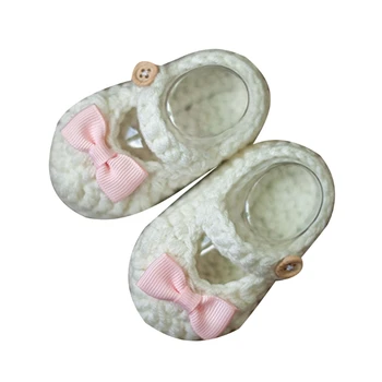 Реквизит для фотосъемки новорожденных, тапочки для мальчиков и девочек, Маленькая обувь ручной работы, вязаная крючком