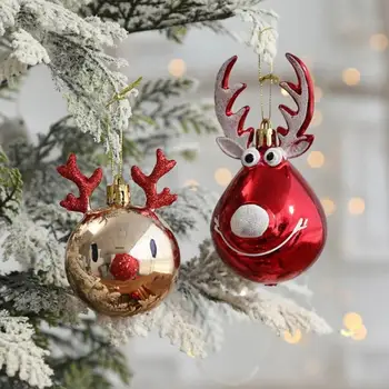 Рождественские шары из 2шт лося, украшения, Рождественская елка, подвесные безделушки, рождественские украшения для дома, новогодняя вечеринка Navidad