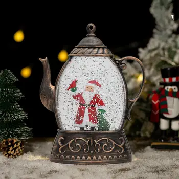 Рождественский светильник в помещении в форме подарочной коробки Рождественский светильник Очаровательный 3D ночник Винтажный Рождественский светильник с Сантой для вечеринок