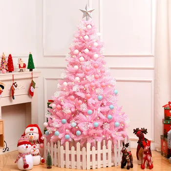 Розовая Рождественская елка своими руками, искусственные рождественские украшения для помещений и улицы, рождественские украшения для дома, Рождественские подарки на Новый год