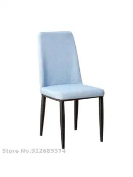 Скандинавский обеденный стул, домашний Современный минималистичный гостиничный стул, Кожаная спинка ресторанного стула, Экономичный Простой Чистый Красный стул