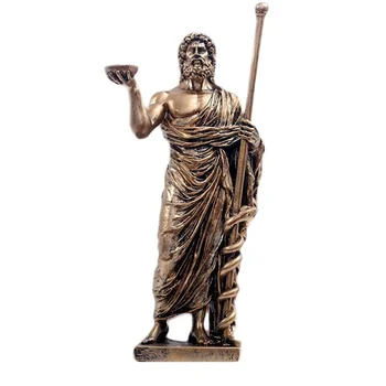 Скульптура греческого Бога Медицины, Декор рабочего стола, Бронзовая Статуя Асклепия, Медицина, украшение дома