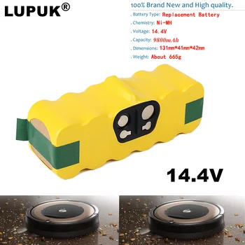 Сменный аккумулятор для пылесоса 14,4 В, материал Ni MH, 980 мАч / 6800 мАч / 4800 мАч, подходит для пылесоса iRobot Roomba