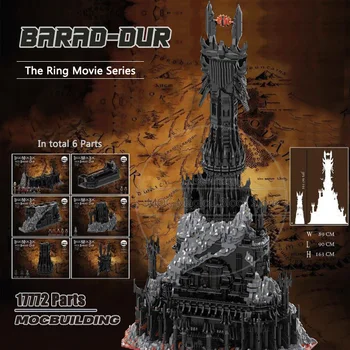 Строительные блоки UCS Barad-Dur Moc, кольца, технология фильма 