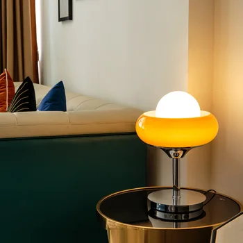 Терпкая настольная лампа, стеклянный абажур, прикроватная тумбочка для спальни, ночник, домашний декор в гостиной, атмосфера в столовой, современная светодиодная настольная лампа