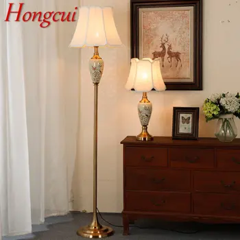 Торшеры из китайской керамики Hongcui, стоячие светодиодные Современные Креативные Настольные лампы для дома, гостиной, прикроватной тумбочки в спальне