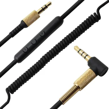 Удлинительный кабель 3,5 мм, сменный кабель для наушников с микрофоном, регулятор громкости для монитора Marshall Major II MID